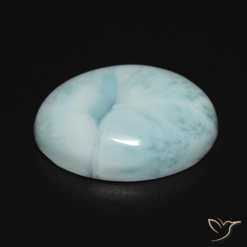 Larimar Bleu verdâtre léger naturelle ovale, 14.08 ct, Opaque