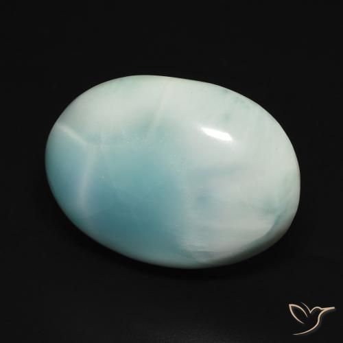 Larimar Bleu clair naturelle ovale, 14.77 ct, Opaque