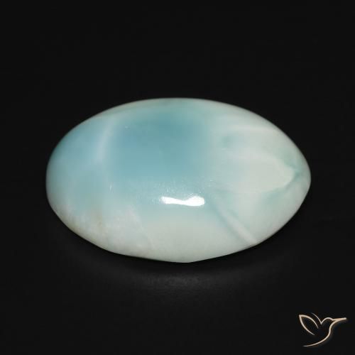 Larimar Bleu clair naturelle ovale, 14.77 ct, Opaque