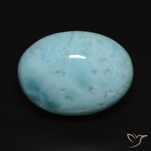 17.70ct Naturel Bleu ciel léger Larimar, ovale, Opaque