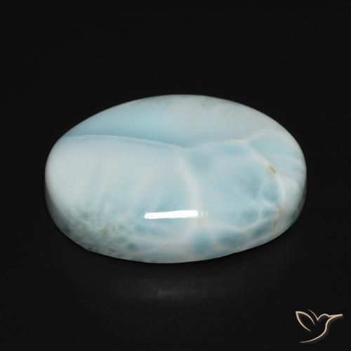 Larimar Bleu bébé naturelle ovale, 15.73 ct, Opaque