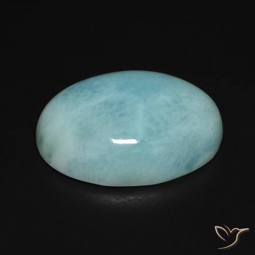 Larimar Bleu verdâtre léger naturelle ovale, 15.76 ct, Opaque