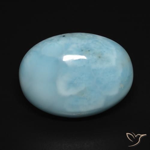 16.50ct Naturel Bleu verdâtre léger Larimar, ovale, Opaque