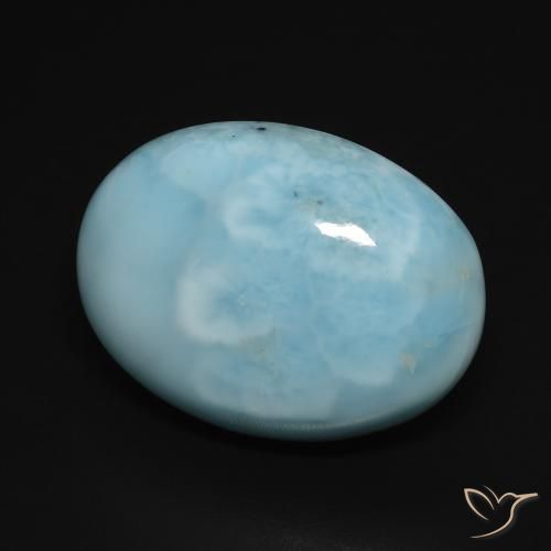 Larimar Bleu verdâtre léger naturelle ovale, 16.50 ct, Opaque