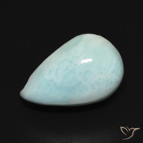 2.93ct Naturel Bleu vert Larimar, En forme de poire, Opaque