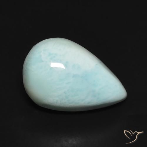 Larimar Bleu vert naturelle En forme de poire, 2.93 ct, Opaque