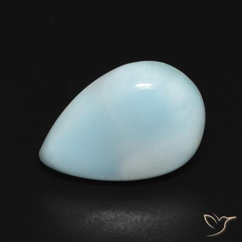 Larimar Bleu vert naturelle En forme de poire, 2.60 ct, Opaque