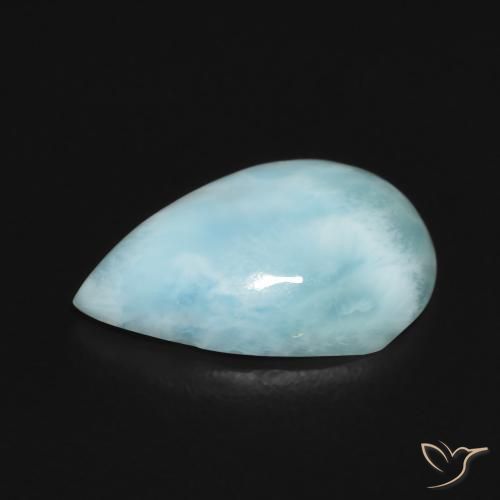 Larimar Bleu ciel léger naturelle En forme de poire, 2.17 ct, Opaque