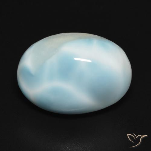 6.61ct Naturel Bleu verdâtre léger Larimar, ovale, Opaque