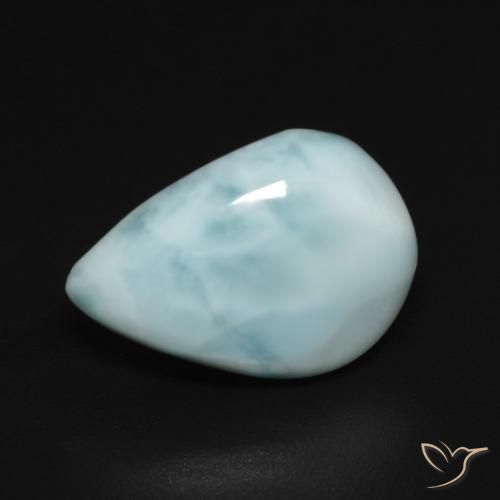 3.64ct Naturel Bleu verdâtre léger Larimar, En forme de poire, Opaque