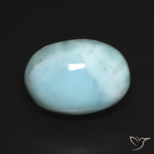 7.63ct Naturel Bleu vert Larimar, ovale, Opaque
