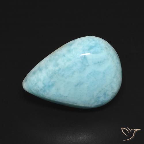 7.02ct Naturel Bleu vert Larimar, En forme de poire, Opaque