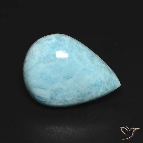 Larimar Bleu vert naturelle En forme de poire, 7.02 ct, Opaque