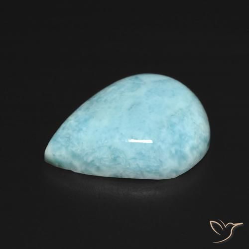 Larimar Bleu vert naturelle En forme de poire, 7.02 ct, Opaque