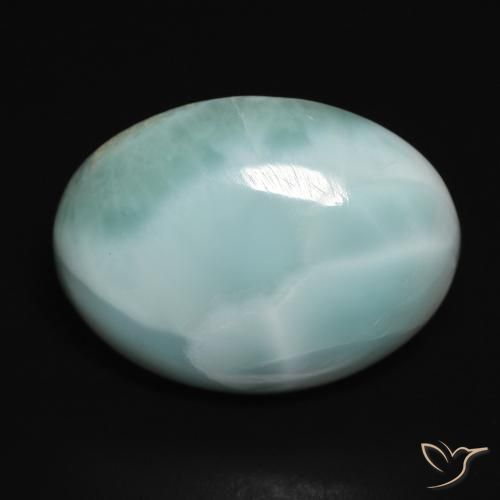 13.77ct Naturel Bleu verdâtre léger Larimar, ovale, Opaque