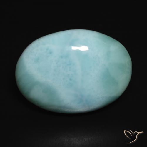 13.46ct Naturel Bleu verdâtre léger Larimar, ovale, Opaque