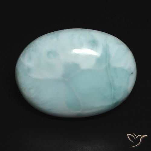 15.28ct Naturel Bleu verdâtre léger Larimar, ovale, Opaque
