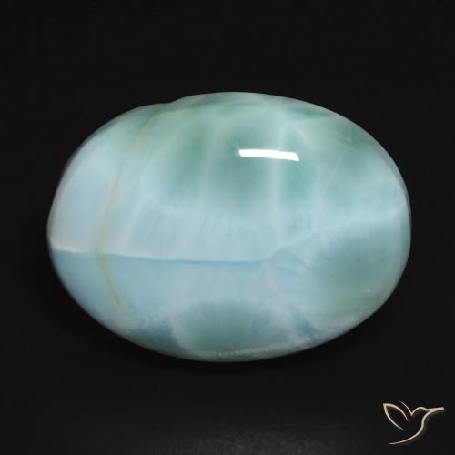 15.85ct Naturel Bleu vert Larimar, ovale, Opaque