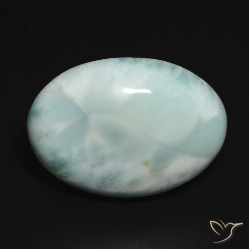 13.43ct Naturel Vert bleu clair Larimar, ovale, Opaque