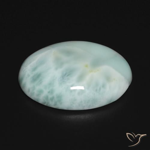 Larimar Vert bleu clair naturelle ovale, 13.43 ct, Opaque