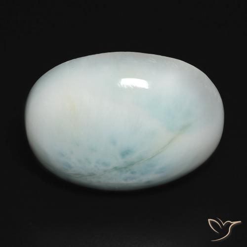 16.21ct Naturel Bleu verdâtre léger Larimar, ovale, Opaque