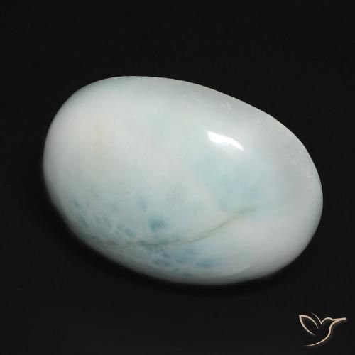 Larimar Bleu verdâtre léger naturelle ovale, 16.21 ct, Opaque