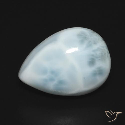Larimar Bleu vert naturelle En forme de poire, 7.88 ct, Opaque