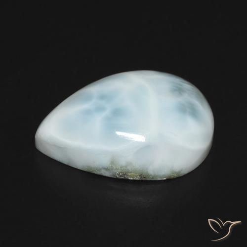 Larimar Bleu vert naturelle En forme de poire, 7.88 ct, Opaque