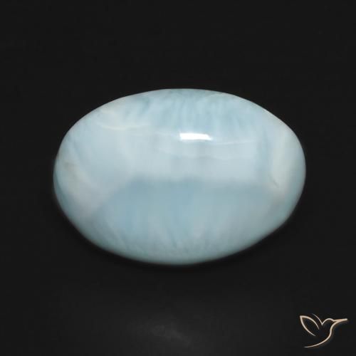 5.29ct Naturel Bleu verdâtre léger Larimar, ovale, Opaque