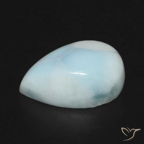 Larimar Bleu vert naturelle En forme de poire, 3.61 ct, Opaque