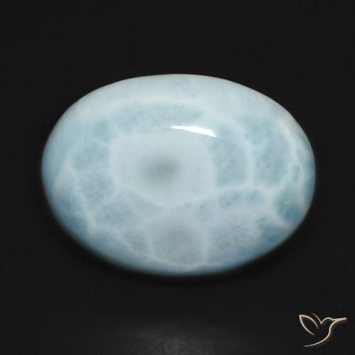 16.42ct Naturel Bleu verdâtre léger Larimar, ovale, Opaque