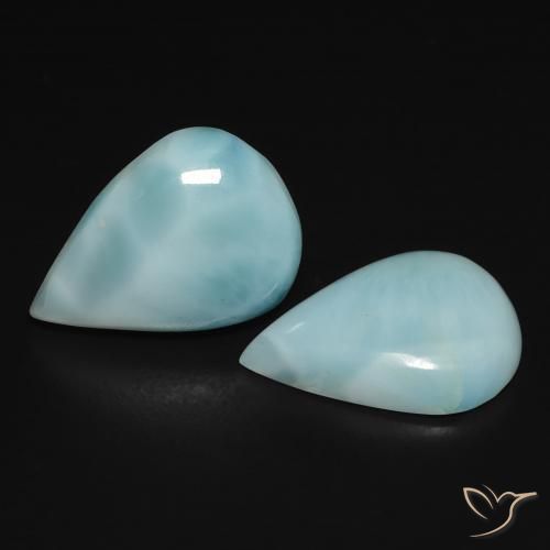 Shop natural 7.32ct Bleu vert Larimar gems, En forme de poire, from République Dominicaine at GemSelect. In stock, global shipping!
