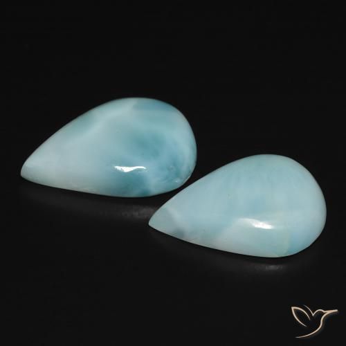Shop natural 7.32ct Bleu vert Larimar gems, En forme de poire, from République Dominicaine at GemSelect. In stock, global shipping!