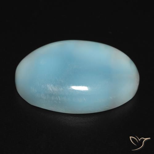 Larimar Bleu vert naturelle ovale, 10.67 ct, Opaque
