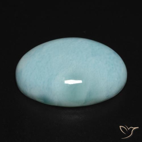 Larimar Bleu vert naturelle ovale, 11.23 ct, Opaque