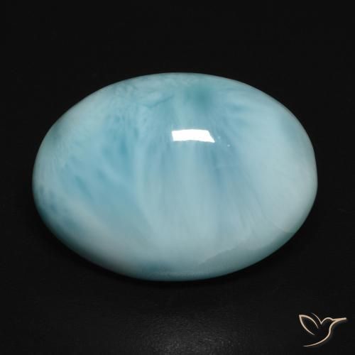 10.72ct Naturel Bleu verdâtre léger Larimar, ovale, Opaque
