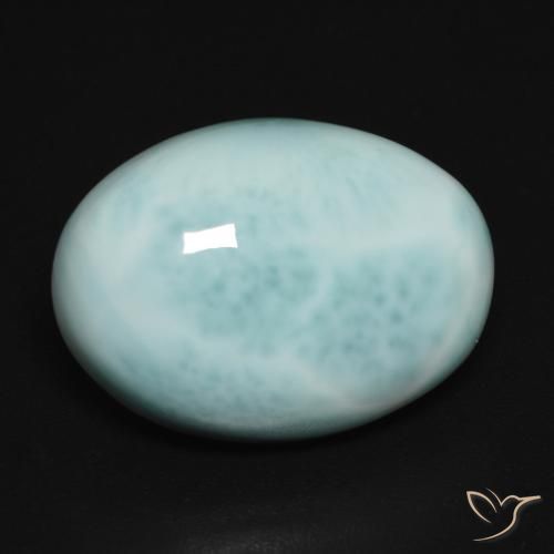 11.86ct Naturel Bleu verdâtre léger Larimar, ovale, Opaque