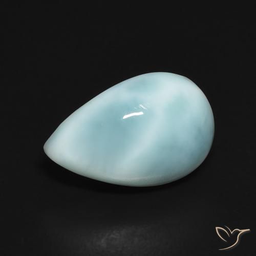 2.77ct Naturel Bleu verdâtre léger Larimar, En forme de poire, Opaque