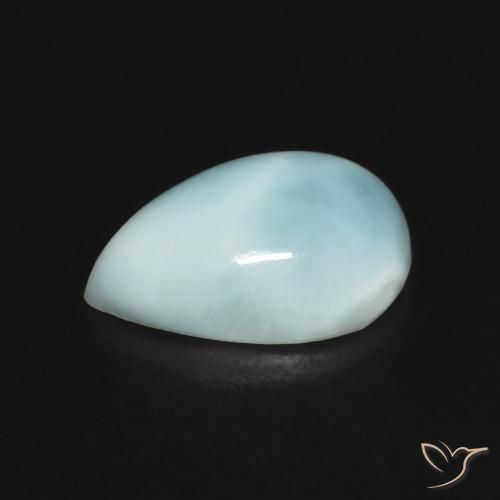 Larimar Bleu verdâtre léger naturelle En forme de poire, 2.77 ct, Opaque