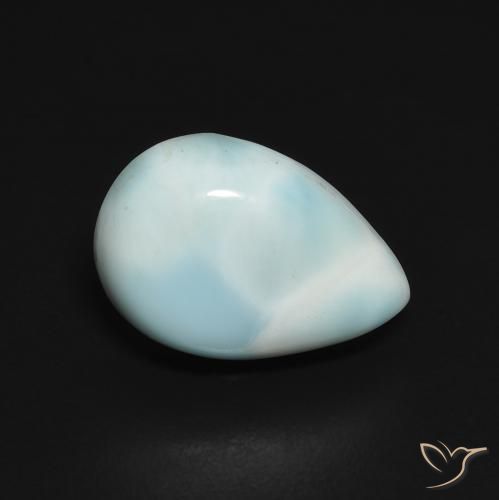 Larimar Bleu vert naturelle En forme de poire, 3.63 ct, Opaque