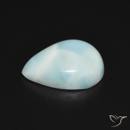 Larimar Bleu vert naturelle En forme de poire, 3.63 ct, Opaque