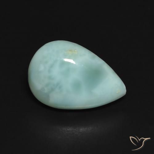 2.15ct Naturel Vert buisson Larimar, En forme de poire, Opaque