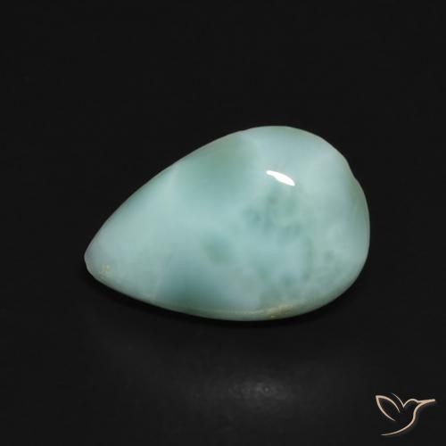 Larimar Vert buisson naturelle En forme de poire, 2.15 ct, Opaque