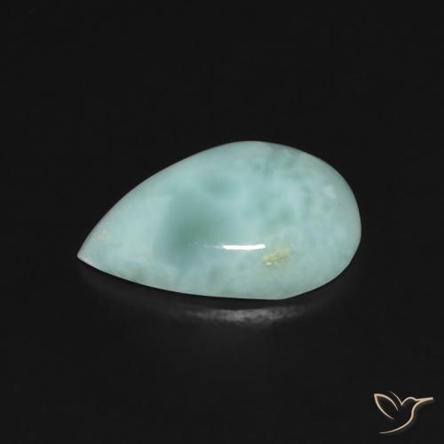 Larimar Vert buisson naturelle En forme de poire, 2.15 ct, Opaque