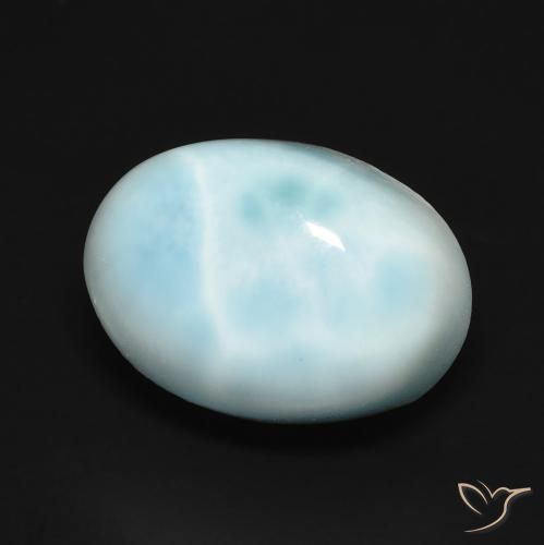 8.99ct Naturel Bleu verdâtre léger Larimar, ovale, Opaque