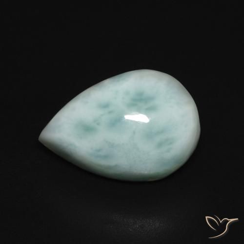 4.17ct Naturel Bleu vert Larimar, En forme de poire, Opaque