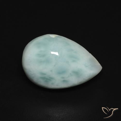 Larimar Bleu vert naturelle En forme de poire, 4.17 ct, Opaque