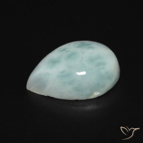 Larimar Bleu vert naturelle En forme de poire, 4.17 ct, Opaque
