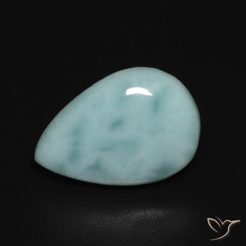 2.76ct Naturel Bleu vert Larimar, En forme de poire, Opaque