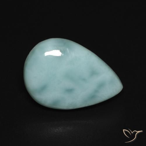 Larimar Bleu vert naturelle En forme de poire, 2.76 ct, Opaque